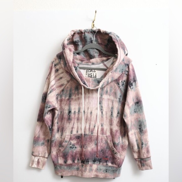 Peace Love World Tops - Peace Love World - Tie-Dye Designer Highend Hoodie | Sz Large | EUC | Thumbholes